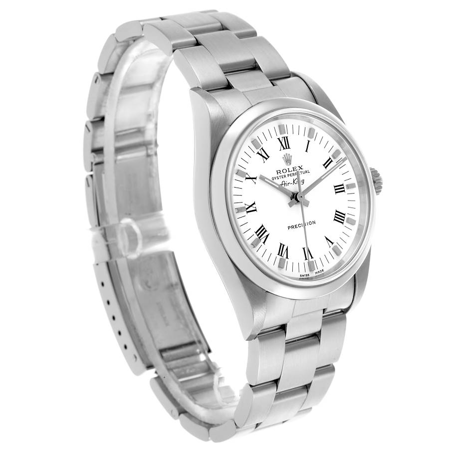 Orologio replica da uomo: Rolex Air King, quadrante bianco, lunetta liscia, acciaio, 14000 — perfetto – Foto 3