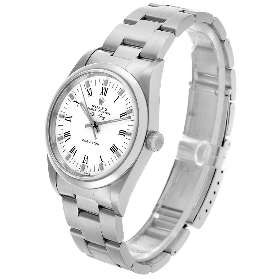 Orologio replica da uomo: Rolex Air King, quadrante bianco, lunetta liscia, acciaio, 14000 — perfetto – Foto 4