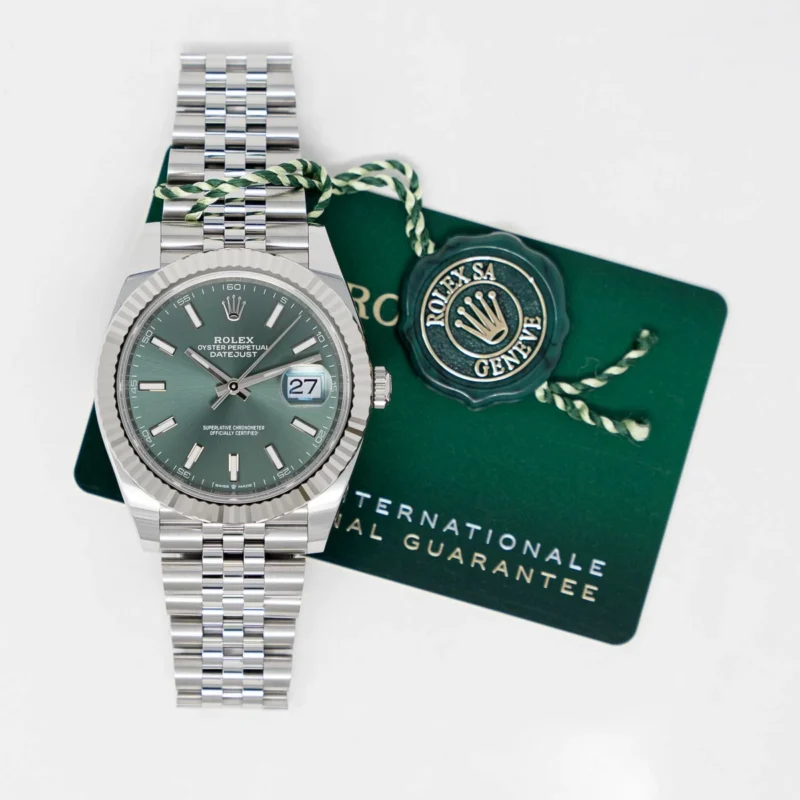 Orologio replica: Rolex Datejust 41 mm, quadrante verde — unico – Foto 5