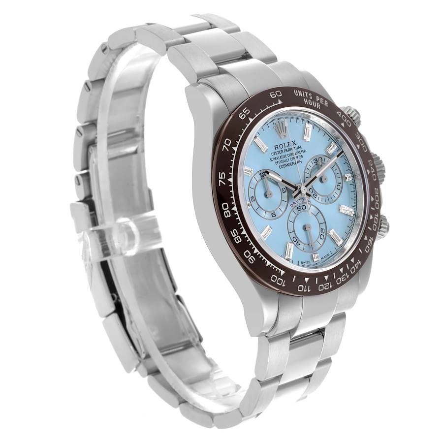 Orologio replica: Rolex Daytona Ice, blu, quadrante con diamanti, platino, cronografo, 116506 — in evidenza – Foto 3
