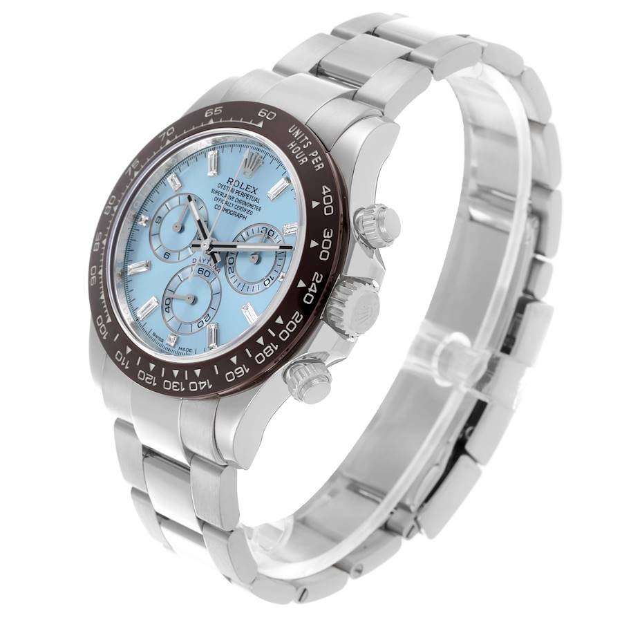 Orologio replica: Rolex Daytona Ice, blu, quadrante con diamanti, platino, cronografo, 116506 — in evidenza – Foto 4