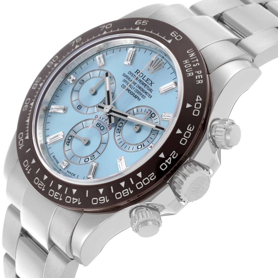 Orologio replica: Rolex Daytona Ice, blu, quadrante con diamanti, platino, cronografo, 116506 — in evidenza – Foto 5