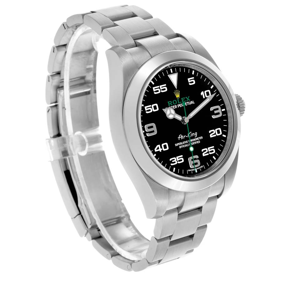 Orologio replica da uomo: Rolex Oyster Perpetual Air King, verde, lancetta, acciaio, 116900 — dall’ottimo rapporto qualità-prezzo – Foto 3