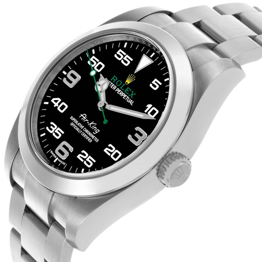 Orologio replica da uomo: Rolex Oyster Perpetual Air King, verde, lancetta, acciaio, 116900 — dall’ottimo rapporto qualità-prezzo – Foto 5