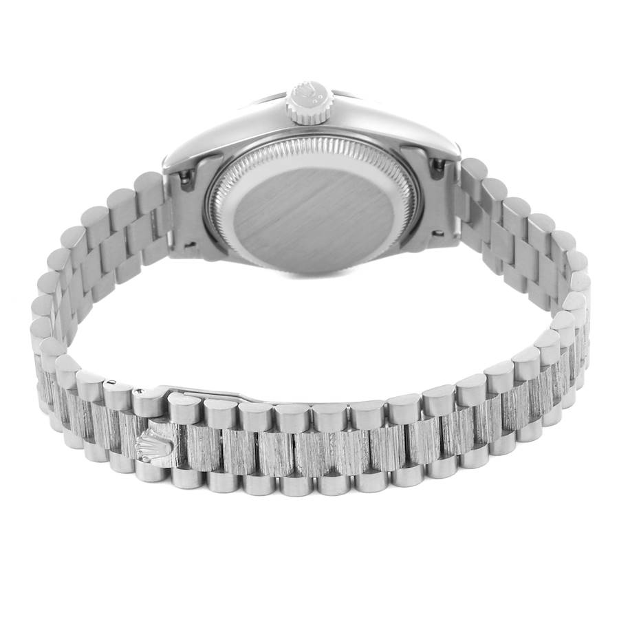 Orologio replica: Rolex President Datejust, oro bianco, finitura a corteccia, diamanti, 69279 — prezioso – Foto 6