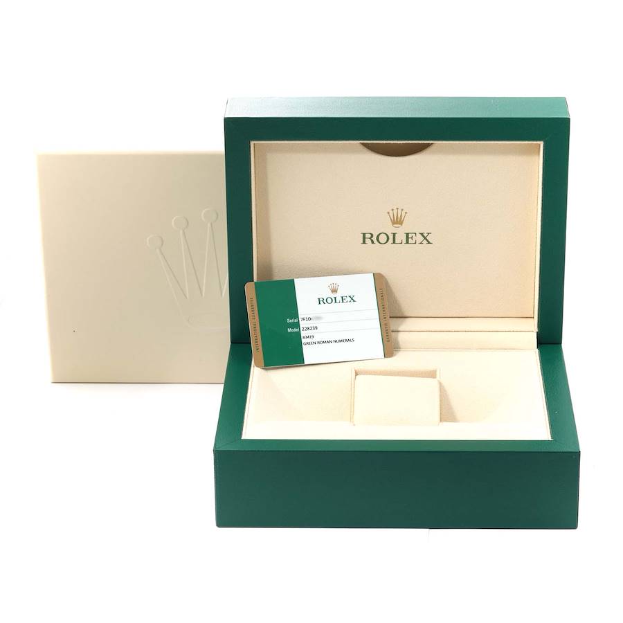 Orologio replica da uomo: Rolex President Day-Date 40, quadrante verde, oro bianco, 228239 — discreto – Foto 8