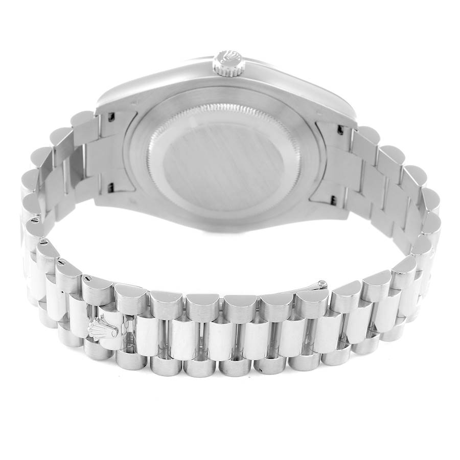 Orologio replica da uomo: Rolex President Day-Date II, mat, quadrante nero, platino, 218206 — discreto – Foto 6